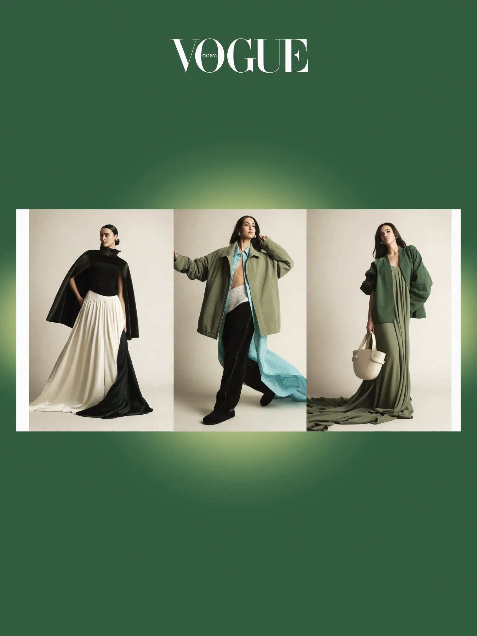 Sculptural evening wear look